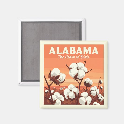 Vintage Alabama Magneet (Voorkant / Achterkant)