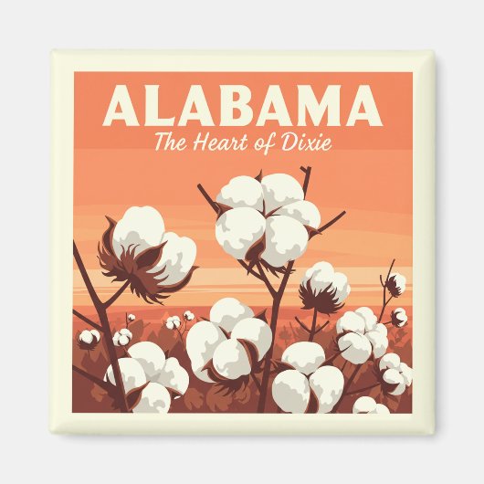 Vintage Alabama Magneet (Voorkant)