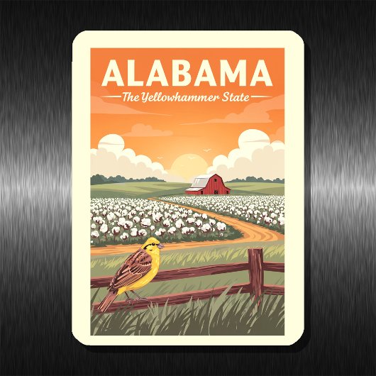 Vintage Alabama Magneet