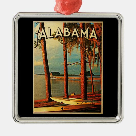 Vintage Alabama Metalen Ornament (Voorkant)