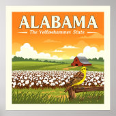 Vintage Alabama Poster (Voorkant)