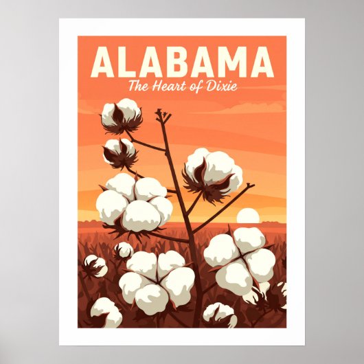 Vintage Alabama Poster (Voorkant)