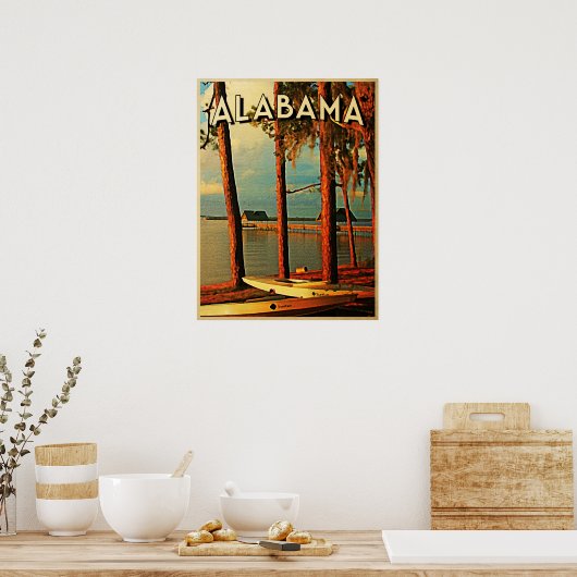 Vintage Alabama Poster (Keuken)