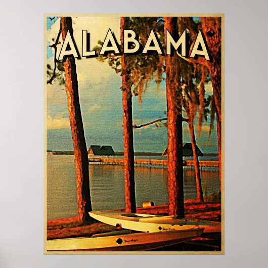 Vintage Alabama Poster (Voorkant)