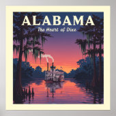 Vintage Alabama Poster (Voorkant)