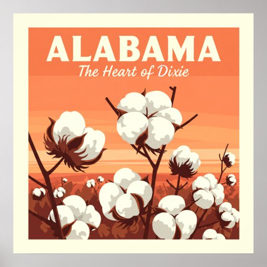 Vintage Alabama Poster (Voorkant)