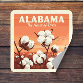 Vintage Alabama Vierkante Sticker