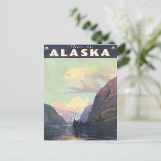 Vintage Alaska Briefkaart (Staand voorkant)