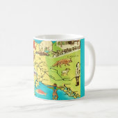 Vintage Alaska Map Postcard Mug Koffiemok (Voorkant rechts)
