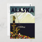vintage alaska poster briefkaart (Voorkant / Achterkant)