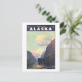 Vintage Alaska Poster Briefkaart (Staand voorkant)