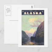 Vintage Alaska Poster Briefkaart (Voorkant / Achterkant)