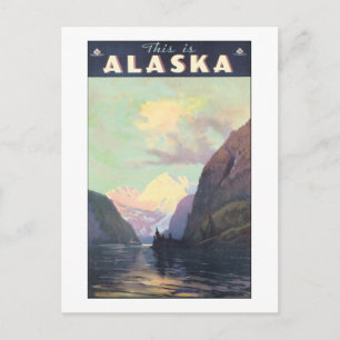 Vintage Alaska Poster Briefkaart