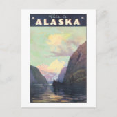 Vintage Alaska Poster Briefkaart (Voorkant)