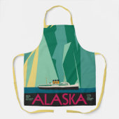 Vintage Alaska-reisposter Kunst, Taku-gletsjer Schort (Voorkant)