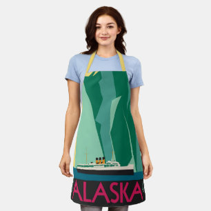 Vintage Alaska-reisposter Kunst, Taku-gletsjer Schort