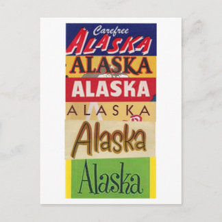 Vintage Alaska Travel Poster Briefkaart
