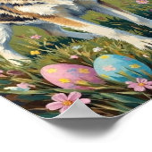Vintage Alaskan Malamute Easter Spring Art Poster (Hoek)