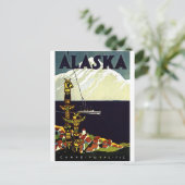 Vintage Alaskla Logo Briefkaart (Staand voorkant)