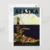 Vintage Alaskla Logo Briefkaart (Voorkant / Achterkant)