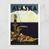 Vintage Alaskla Logo Briefkaart (Voorkant)