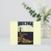 Vintage Alaskla Logo Briefkaart (Staand voorkant)