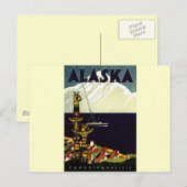 Vintage Alaskla Logo Briefkaart (Voorkant / Achterkant)