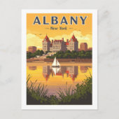 Vintage Albany New York Briefkaart (Voorkant)