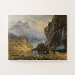 Vintage Albert Bierstadt Indians Spear Vist Legpuzzel