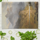 Vintage Albert Bierstadt Indians Spear Vist Theedoek (Gevouwen)