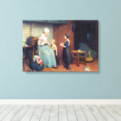 Vintage Albert Neuhuys Garen winden Canvas Afdruk (Insitu (Houten vloer))