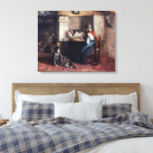 Vintage Albert Neuhuys Het zieke kind Canvas Afdruk (Insitu (Slaapkamer))