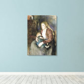 Vintage Albert Neuhuys Nordic Madonna Canvas Afdruk (Insitu (Houten vloer))