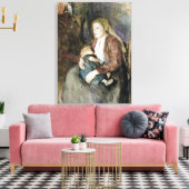 Vintage Albert Neuhuys Nordic Madonna Canvas Afdruk (Insitu (Woonkamer))