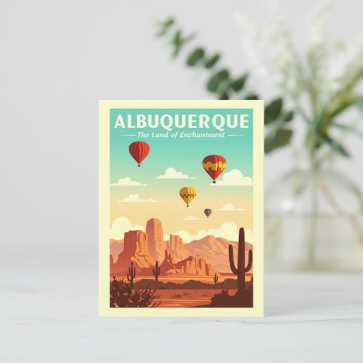 Vintage Albuquerque Briefkaart (Staand voorkant)