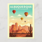 Vintage Albuquerque Briefkaart (Voorkant)