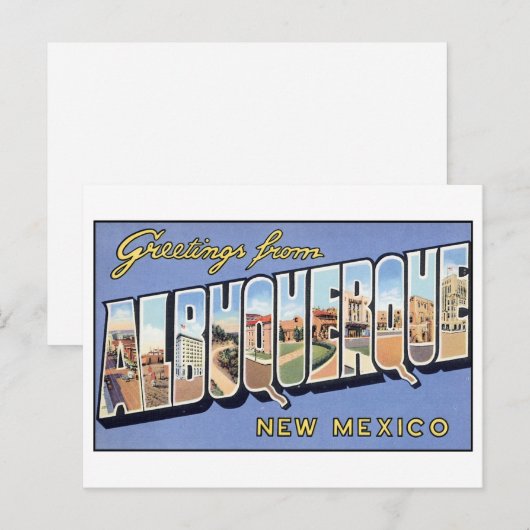 Vintage Albuquerque Briefkaart (Voorkant / Achterkant)