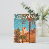 Vintage Alcázar van het Briefkaart van Sevilla Tra (Staand voorkant)