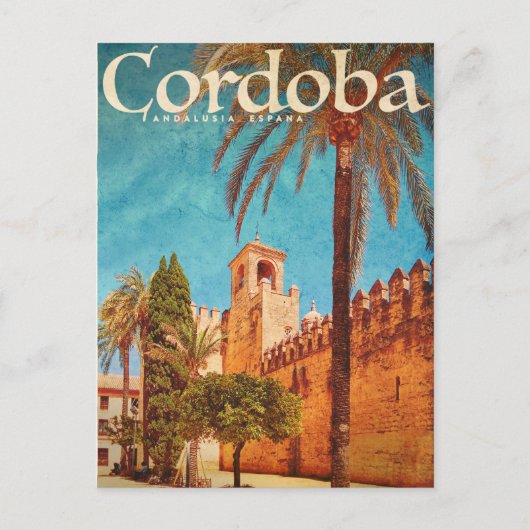Vintage Alcázar van het Briefkaart van Sevilla Tra (Voorkant)