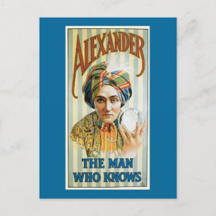 Vintage Alexander Magician Poster 1915 Briefkaart