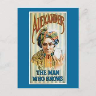 Vintage Alexander Magician Poster 1915 Briefkaart