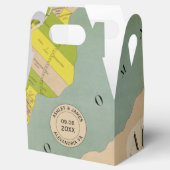 Vintage Alexandria VA Map Wedding Bedankdoosjes (Geopend)