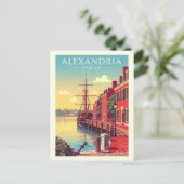 Vintage Alexandria Virginia Briefkaart (Staand voorkant)