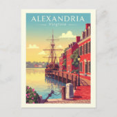 Vintage Alexandria Virginia Briefkaart (Voorkant)