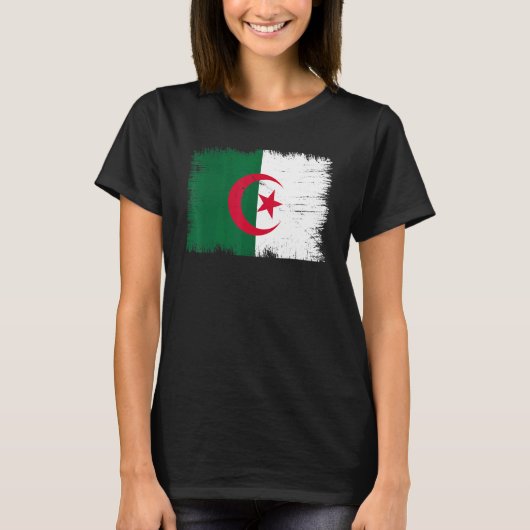 Vintage Algeria Flag Algerian Independence Day T-shirt (Voorkant)