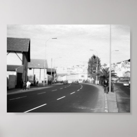 Vintage Algerije - straatbouw Algiers Poster (Voorkant)