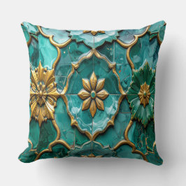Vintage Algerijnse Turquoise Keramische Kunst Kuss Kussen