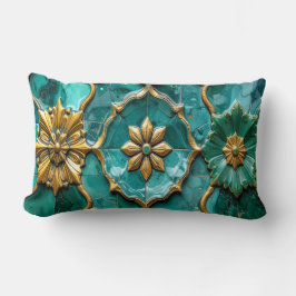 Vintage Algerijnse Turquoise Keramische Kunst Kuss Kussen