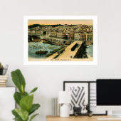 Vintage Algiers algemeen uitzicht 1900 Poster (Thuiskantoor)