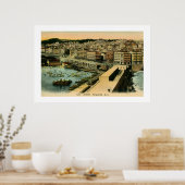 Vintage Algiers algemeen uitzicht 1900 Poster (Keuken)